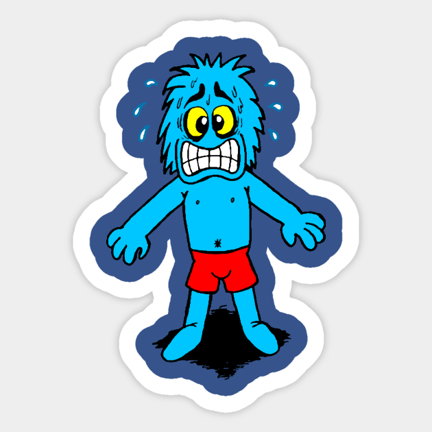 Panic Attack! Sticker by MalcolmKirk